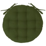 Galette de chaise ronde 38 cm Kaki